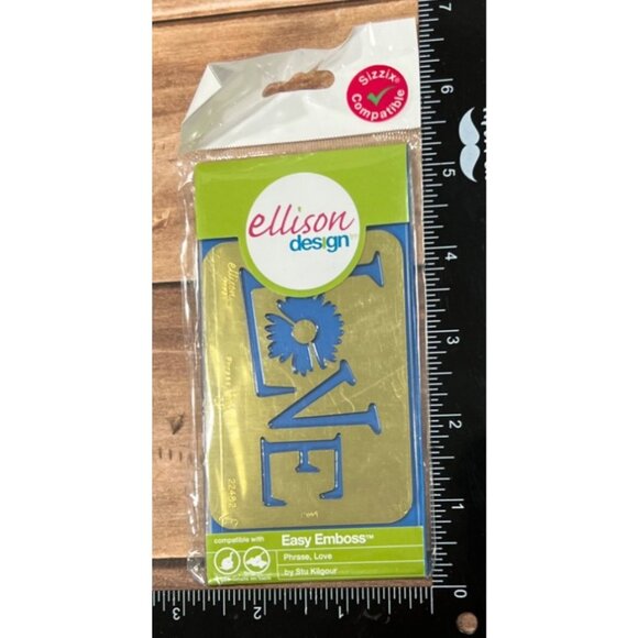22482 Sizzix Ellison Design Easy Emboss Love Die Stencil By Stu Kilgour - Picture 3 of 3
